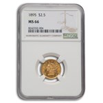 1895 $2.50 Liberty Gold Quarter Eagle MS-66 NGC