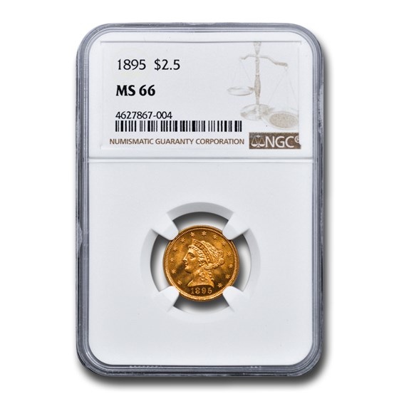 1895 $2.50 Liberty Gold Quarter Eagle MS-66 NGC