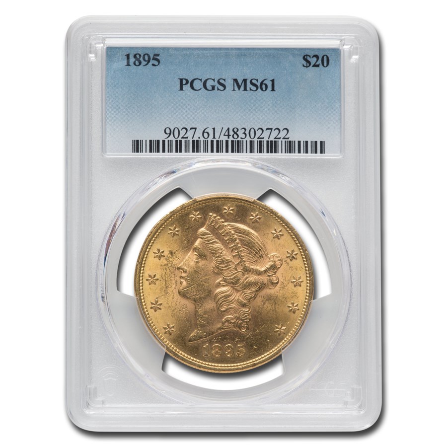 1895 $20 Liberty Gold Double Eagle MS-61 PCGS