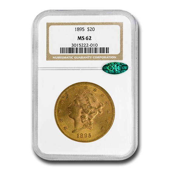 1895 $20 Liberty Gold Double Eagle MS-62 NGC CAC 1895 $20 Liberty Gold Double Eagle MS-62 NGC CAC