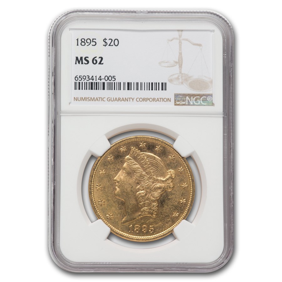 1895 $20 Liberty Gold Double Eagle MS-62 NGC