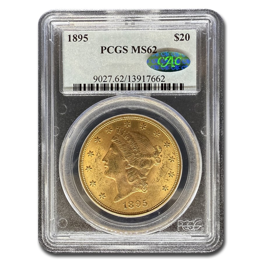 1895 $20 Liberty Gold Double Eagle MS-62 PCGS CAC