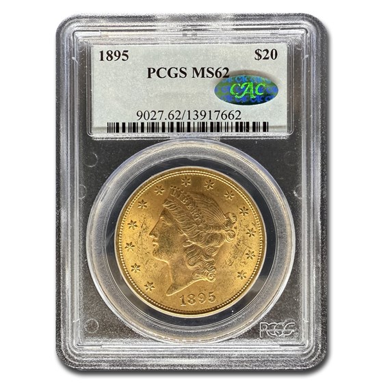 1895 $20 Liberty Gold Double Eagle MS-62 PCGS CAC 1895 $20 Liberty Gold Double Eagle MS-62 PCGS CAC