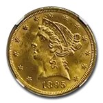 1895 $5 Liberty Gold Half Eagle MS-63 NGC