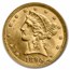 1895 $5 Liberty Gold Half Eagle MS-63 NGC