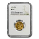 1895 $5 Liberty Gold Half Eagle MS-63 NGC