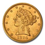 1895 $5 Liberty Gold Half Eagle MS-64 PCGS
