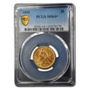 1895 $5 Liberty Gold Half Eagle MS-64+ PCGS