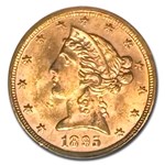 1895 $5 Liberty Gold Half Eagle MS-65 NGC