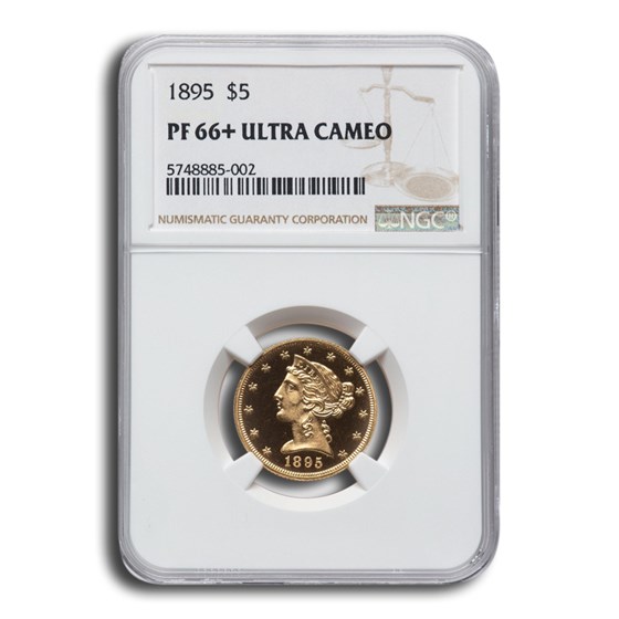 1895 $5 Liberty Gold Half Eagle PF-66+ UCAM NGC