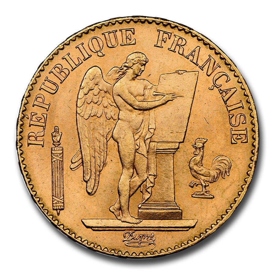 1895-A France Gold 20 Francs Lucky Angel MS-65 NGC