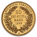 1895-A German New Guinea Gold 20 Mark MS-63 NGC