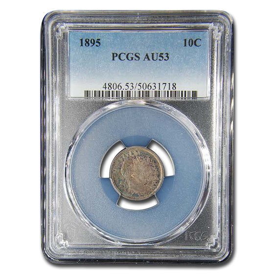1895 Barber Dime AU-53 PCGS 1895 Barber Dime AU-53 PCGS