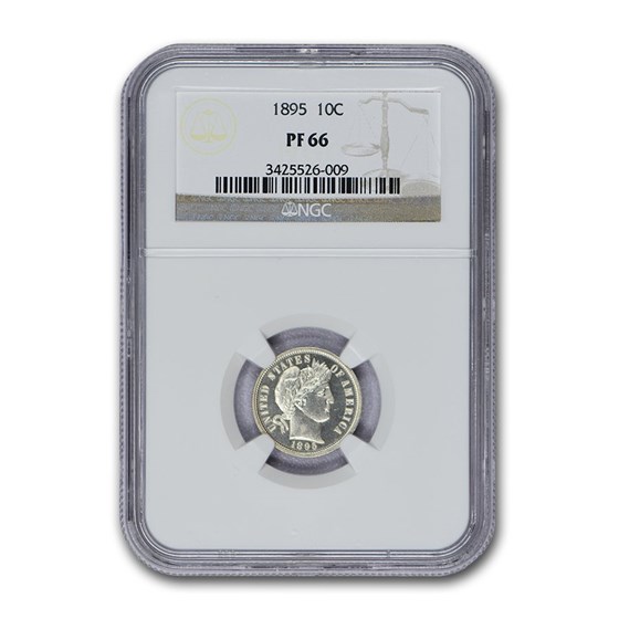 1895 Barber Dime PF-66 NGC 1895 Barber Dime PF-66 NGC