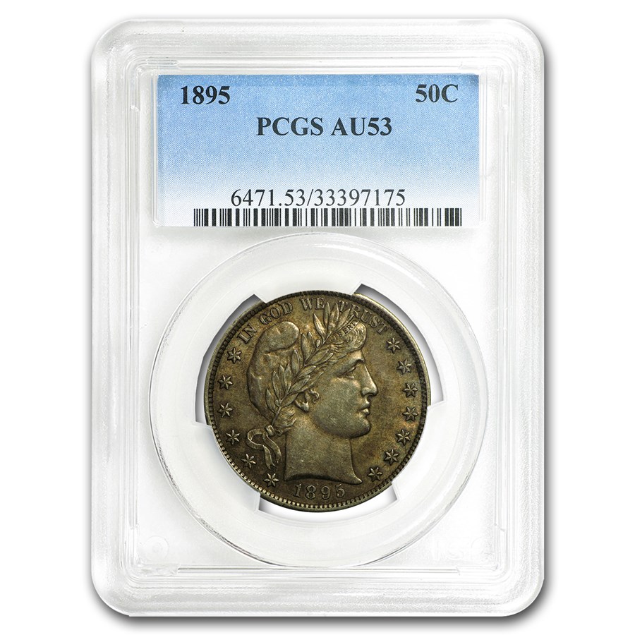 1895 Barber Half Dollar AU-53 PCGS