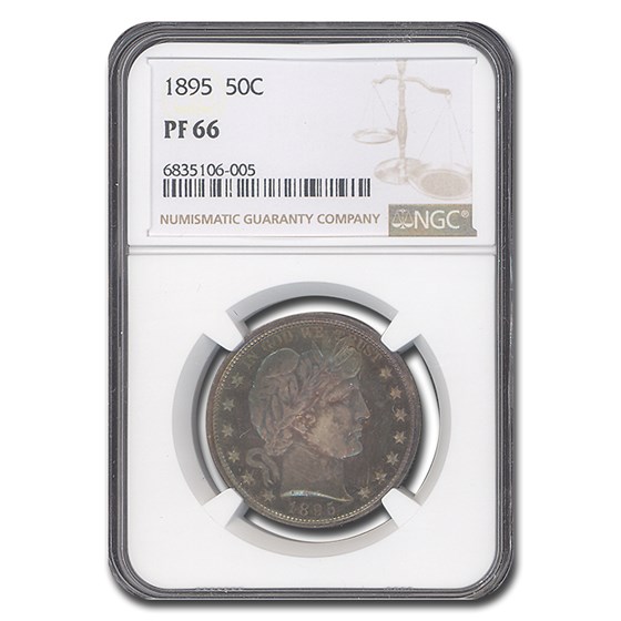 1895 Barber Half Dollar PF-66 NGC 1895 Barber Half Dollar PF-66 NGC