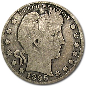 1895 Barber Quarter Good/VG