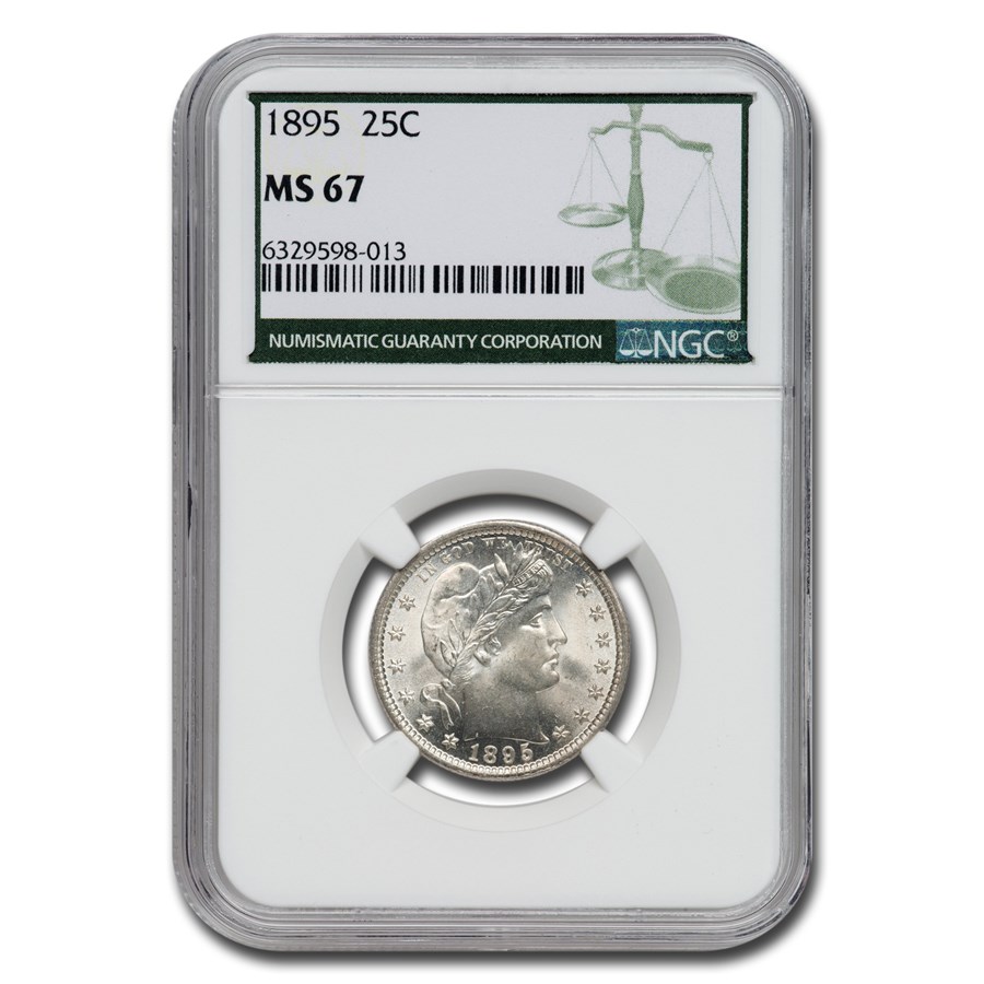 1895 Barber Quarter MS-67 NGC (Green Label)
