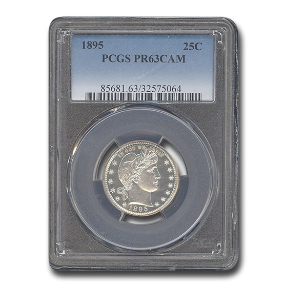 1895 Barber Quarter PR-63 Cameo PCGS 1895 Barber Quarter PR-63 Cameo PCGS