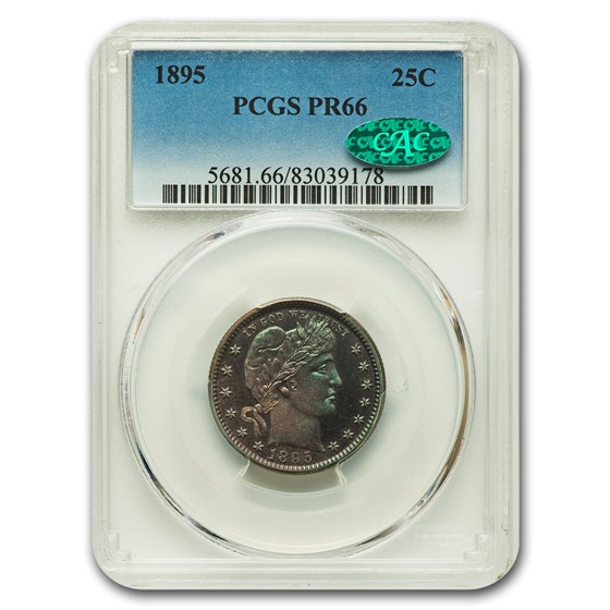 1895 Barber Quarter PR-66 PCGS CAC 1895 Barber Quarter PR-66 PCGS CAC