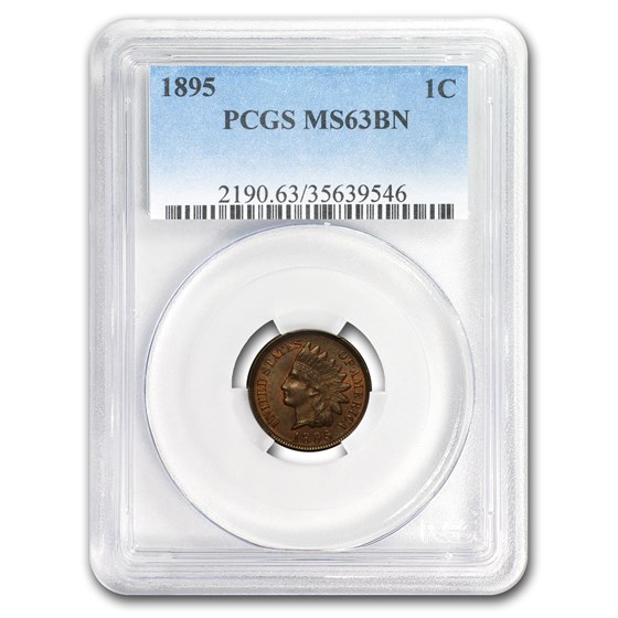 1895 Indian Head Cent MS-63 PCGS (Brown) 1895 Indian Head Cent MS-63 PCGS (Brown)