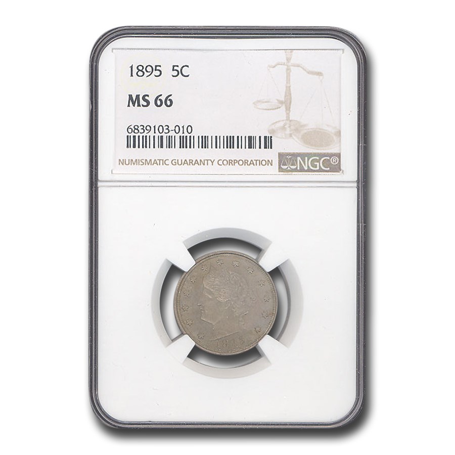 1895 Liberty Head V Nickel MS-66 NGC