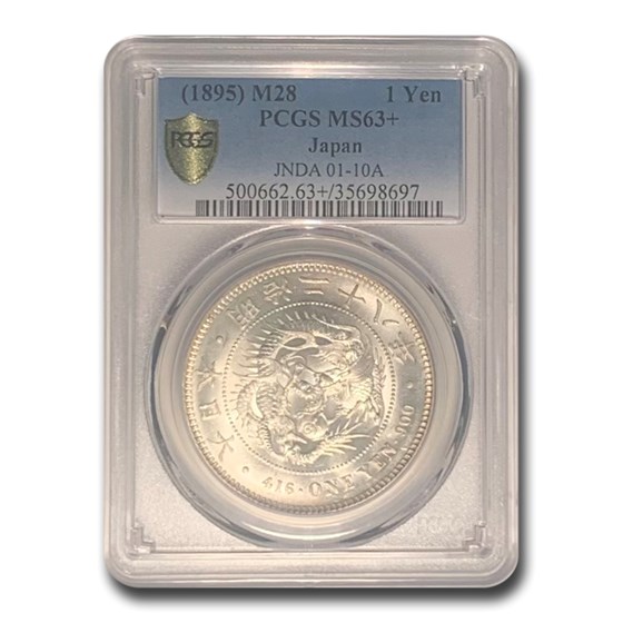 (1895) M28 Japan 1 Yen Meiji Era MS-63+ PCGS (1895) M28 Japan 1 Yen Meiji Era MS-63+ PCGS
