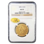 1895-O $10 Liberty Gold Eagle AU-55 NGC
