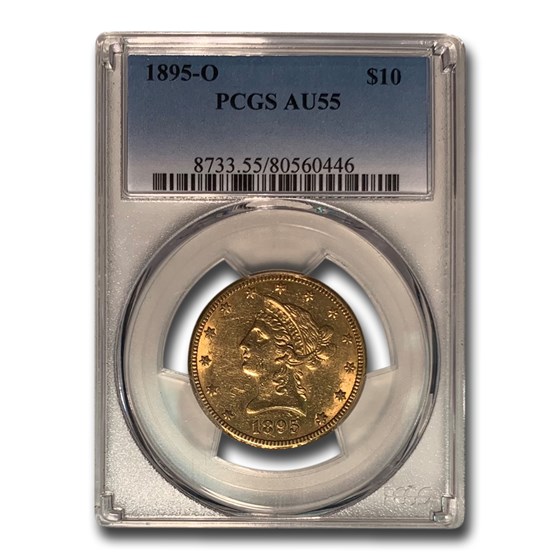 1895-O $10 Liberty Gold Eagle AU-55 PCGS 1895-O $10 Liberty Gold Eagle AU-55 PCGS