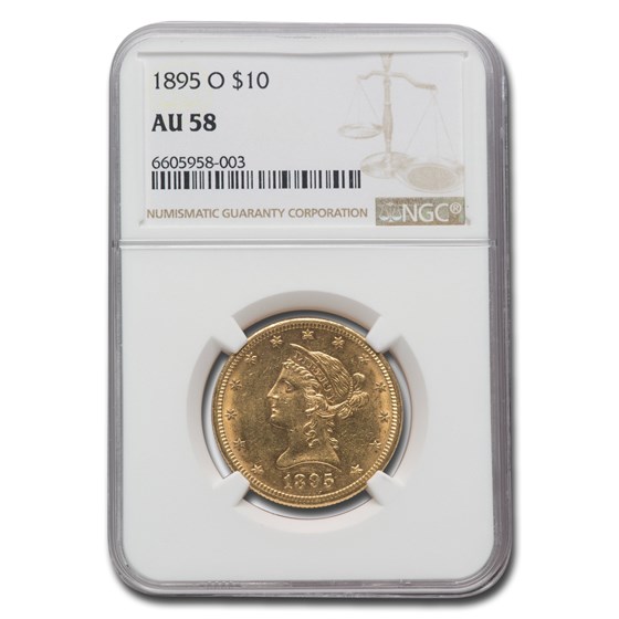 1895-O $10 Liberty Gold Eagle AU-58 NGC 1895-O $10 Liberty Gold Eagle AU-58 NGC