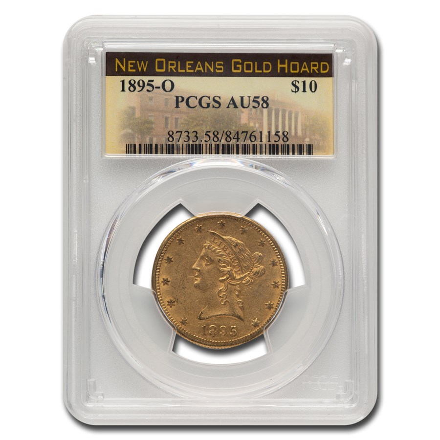 1895-O $10 Liberty Gold Eagle AU-58 PCGS