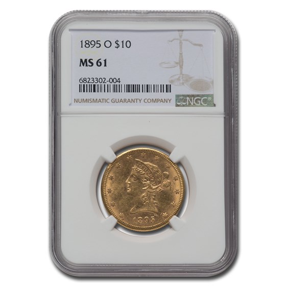 1895-O $10 Liberty Gold Eagle MS-61 NGC 1895-O $10 Liberty Gold Eagle MS-61 NGC