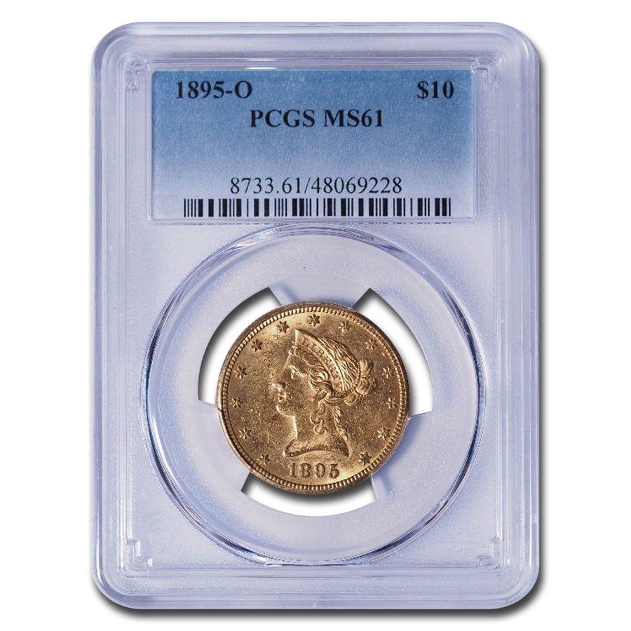 1895-O $10 Liberty Gold Eagle MS-61 PCGS