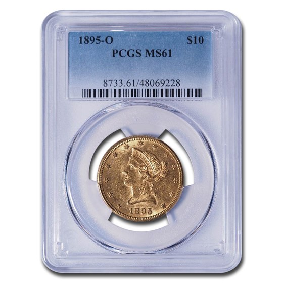 1895-O $10 Liberty Gold Eagle MS-61 PCGS 1895-O $10 Liberty Gold Eagle MS-61 PCGS