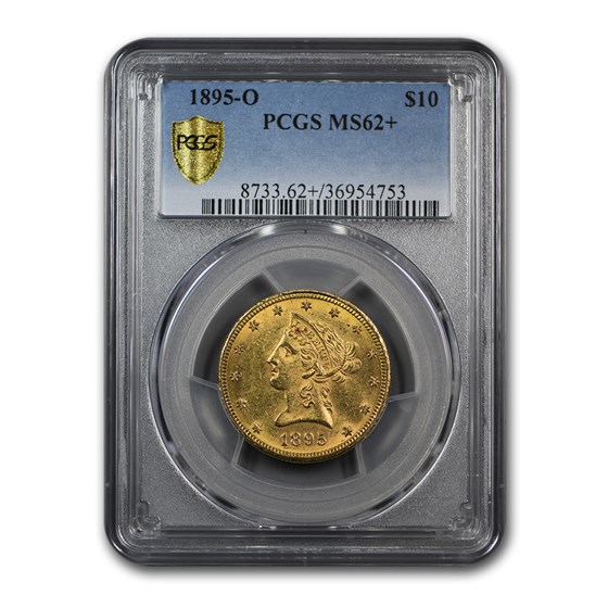 1895-O $10 Liberty Gold Eagle MS-62+ PCGS 1895-O $10 Liberty Gold Eagle MS-62+ PCGS