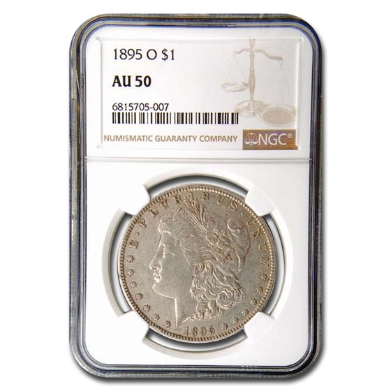 1895-O Morgan Dollar AU-50 NGC 1895-O Morgan Dollar AU-50 NGC