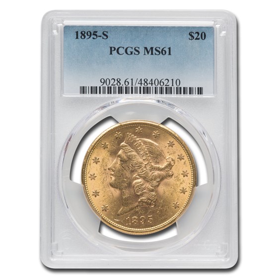 1895-S $20 Liberty Gold Double Eagle MS-61 PCGS 1895-S $20 Liberty Gold Double Eagle MS-61 PCGS