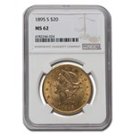 1895-S $20 Liberty Gold Double Eagle MS-62 NGC
