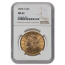 1895-S $20 Liberty Gold Double Eagle MS-62 NGC