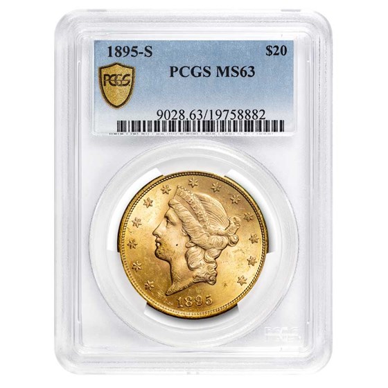 1895-S $20 Liberty Gold Double Eagle MS-63 PCGS 1895-S $20 Liberty Gold Double Eagle MS-63 PCGS