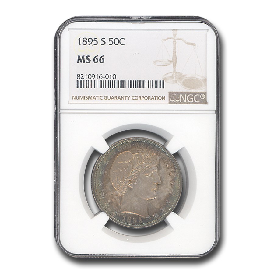 1895-S Barber Half Dollar MS-66 NGC