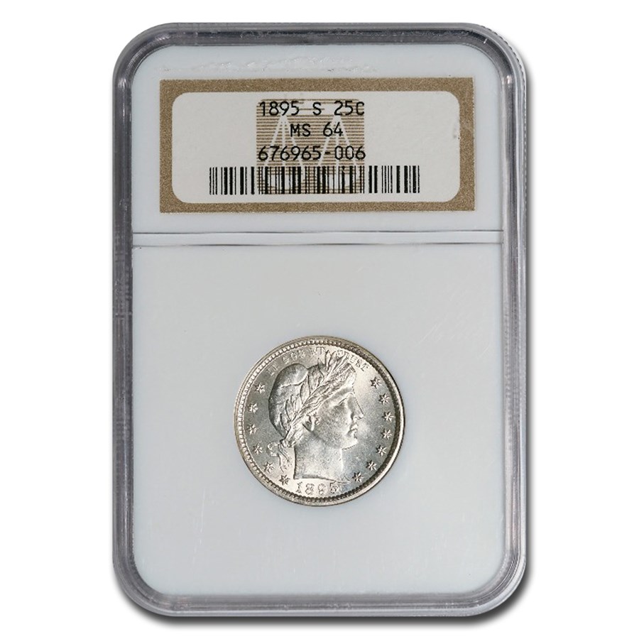 1895-S Barber Quarter MS-64 NGC