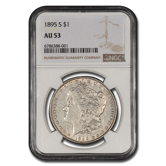 1895-S Morgan Dollar AU-53 NGC 1895-S Morgan Dollar AU-53 NGC
