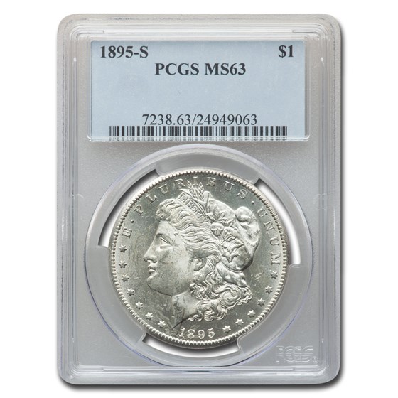 1895-S Morgan Dollar MS-63 PCGS 1895-S Morgan Dollar MS-63 PCGS