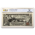 1896 $1.00 Silver Cert. Educational Note VF-30 PCGS (Fr#224)