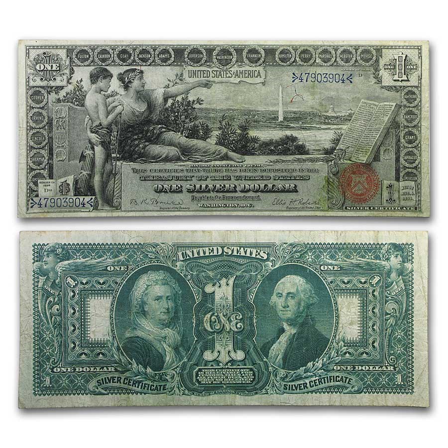 1896 $1.00 Silver Certificate Educational Note Ch VF (Fr#224)