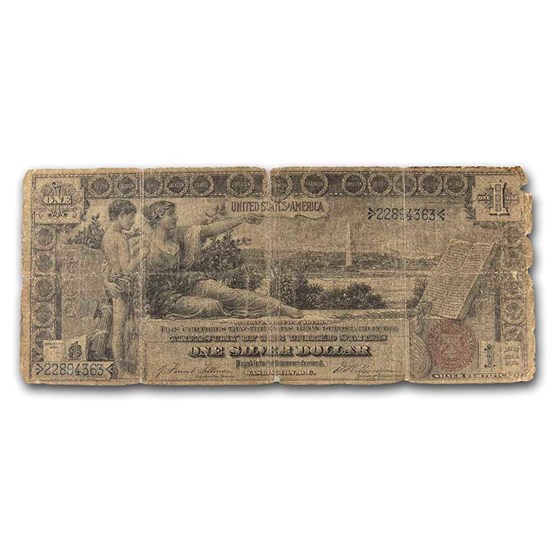 1896 $1.00 Silver Certificate Educational Note Cull 1896 $1.00 Silver Certificate Educational Note Cull