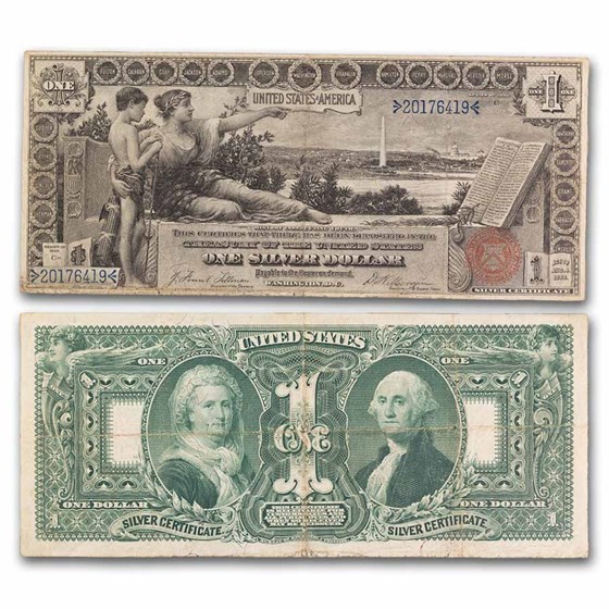 1896 $1.00 Silver Certificate Educational Note F/VF (Fr#224) 1896 $1.00 Silver Certificate Educational Note F/VF (Fr#224)