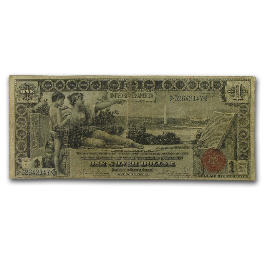 1896 $1.00 Silver Certificate Educational Note Fine (Fr#224)