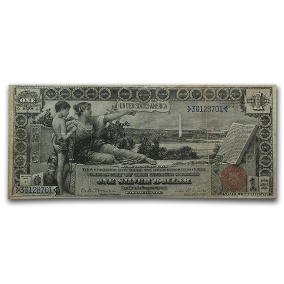1896 $1.00 Silver Certificate Educational Note VF (Fr#224)